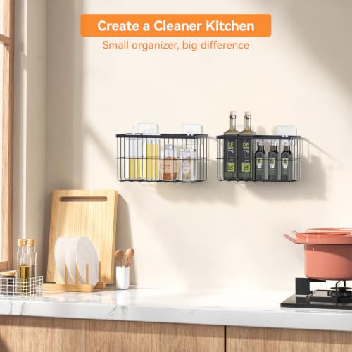 2-Pack Adhesive Cabinet Door Organizer, 5.9" Inside Cabinet Storage - view 5