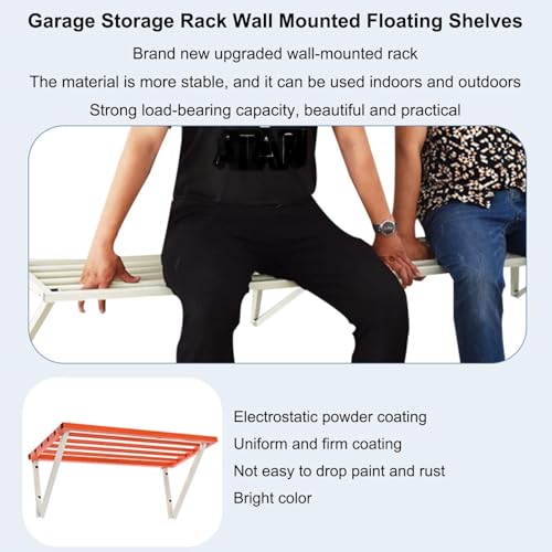 Heavy-Duty Garage Shelves - Wall-Mounted Storage Rack for Tools Metal Shelving System Space-Saving Solution for Garage and Workshop Organization - view 3