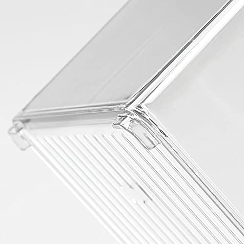 Deep Plastic Storage Organizer Container Bin, Game and Comic Organization for Cabinet, Cupboard, Playroom, Shelves, or Closet - Holds Video Games, Tablets, DVDs, Ligne Collection, Clear - view 6