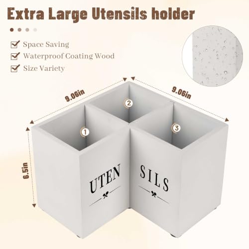 Extra Large Kitchen Utensil Holder for Corner Counter, 6.5" Height - view 5