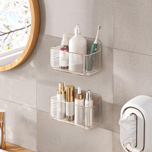 Wall Mount Organizer, 2Pc Small Adhesive Cabinet Door Organizer