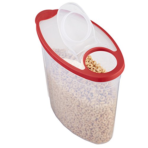 Flex and Seal Cereal Keeper, 1.5 Gallon, BPA-Free, Clear with Red Lid, Airtight - view 5