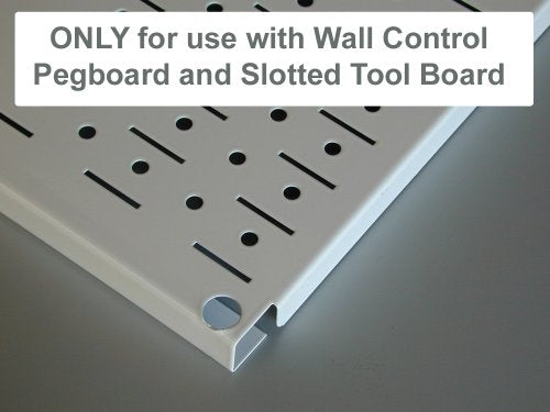 Shelf 9in Deep Pegboard Shelf Assembly Only for use Brand Slotted Pegboard - Black - view 4