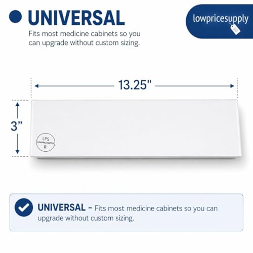 12 Pack Medicine Cabinet Shelf, Replacement Cabinet Shelf, Bathroom Shelf Insert, Metal Cabinet Shelf, Medicine Cabinet Organizer, Vanity Shelf Replacement, Bathroom Storage Shelf - view 3