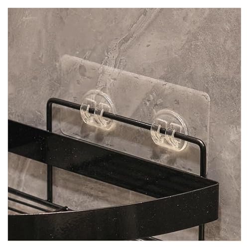 Corner Shower Caddy - 2-Tier Suction Cup Bath Shelves, Triangle Shower Organizer with Hooks, No Drilling Acrylic Storage Solution for Bathroom, Durable & Stylish - view 5