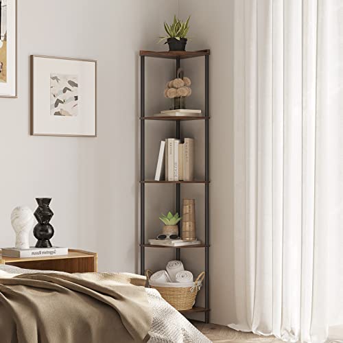5 Tier Corner Shelf, 65" Tall Corner Shelves for Living Room Decor - view 5