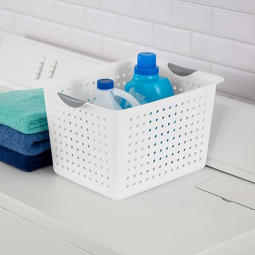 Deep Ultra Basket, Open Top Plastic Storage Organizer, 12-Pack - view 5