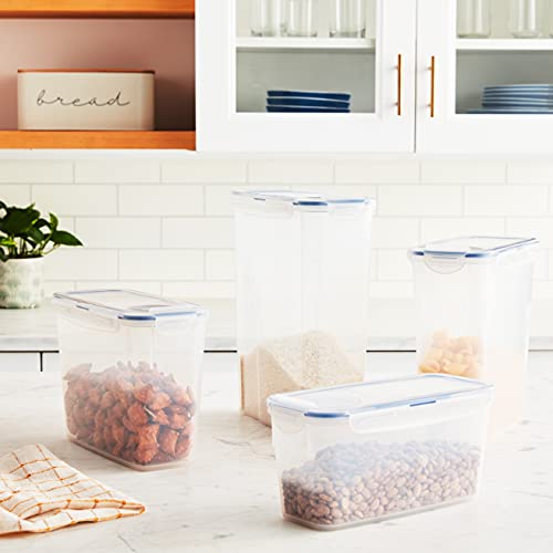 Lock & Lock Easy Essentials Food Storage Bin Set for Pasta, Flour, Sugar/Airtight Container Lids/BPA-Free/Dishwasher Safe, 8 Piece - Clear - view 6