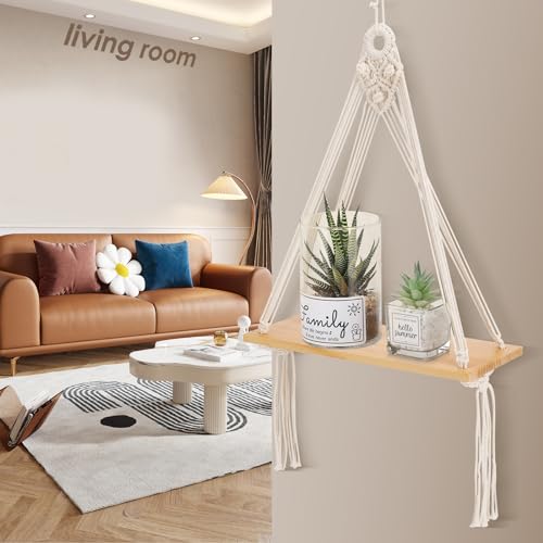 Macrame Wall Hanging Shelf Set of 2 - view 2