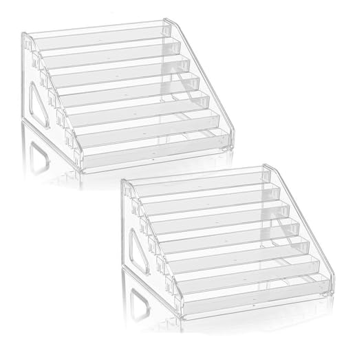 7-Tier Nail Polish Organizer Rack, 2 Pack Storage Holder Stand