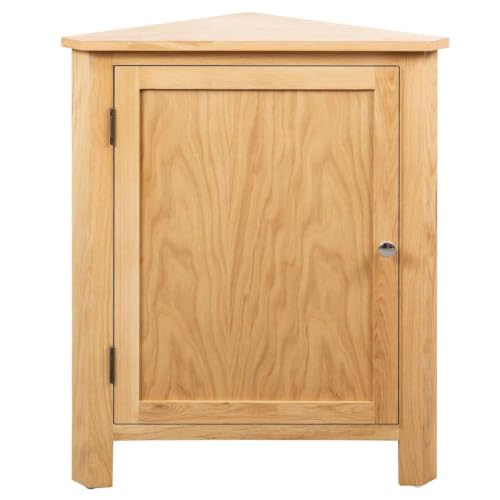 Corner Cabinet 23.2"x17.7"x31.5" Solid Oak Wood - view 5