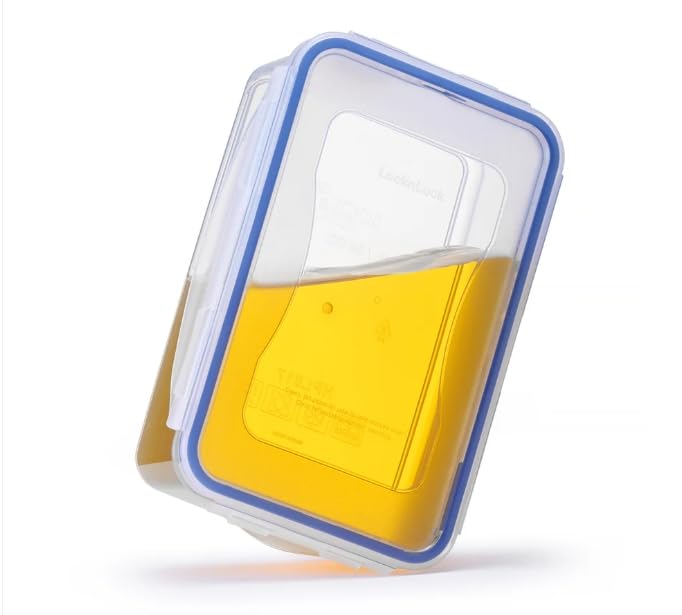 LOCK & LOCK Easy Essentials Food Storage lids/Airtight containers, BPA Free, 10 Piece - Square, Clear - view 5