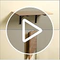 24 inch Folding Shelf Brackets, Steel Wall Mounted Shelf Bracket - view 7