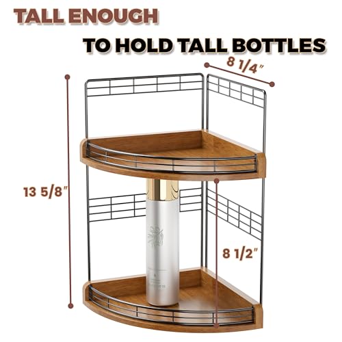 Bathroom Countertop Corner Organizer for Small Spaces, 2-Tier Counter Shelf - view 2