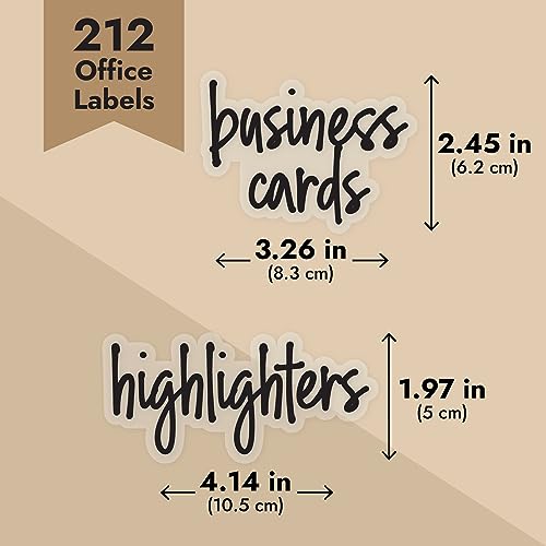 Office & Craft Stickers - 212 Pack, Black Water-Resistant Vinyl - Home & Office Organization - Classroom & School Supplies - view 4