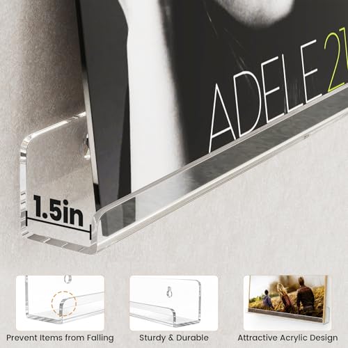 Vinyl Record Shelf Wall Mount 12 Pack, 12 inch Album Record Display - view 6