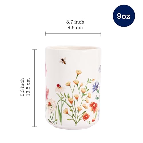 Summer Provence Ceramic Utensil Holder Crock Set of 2, 7+5 in - view 3