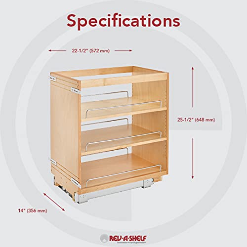 Pullout Kitchen Cabinet Organizer, Min Cabinet Opening 14.5" W - view 3