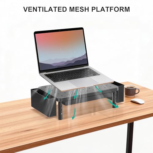 Computer Monitor Stand with Storage and Pen Holder - view 5