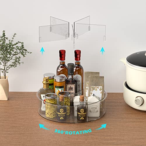 Round Lazy Susan Rotating Turntable Storage Container Rotating Organizer Spinning Organizer Bins for Kitchen Cabinet, Pantry, Refrigerator, Countertop,Set of 2 - view 2