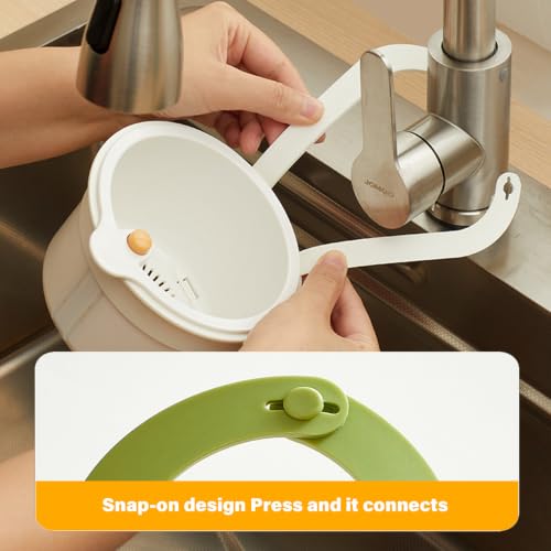 Compacts Sink Hanging Basket with Filter Tray for Faucet, White - view 4