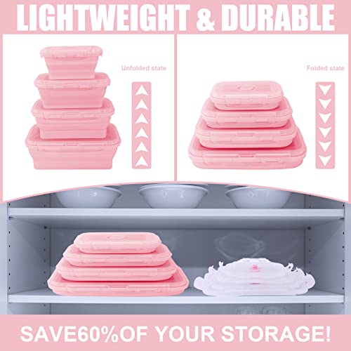 3 Set Silicone Food Storage Containers With Lids, Lunch Box - view 5
