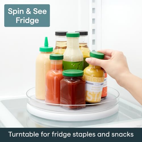 FridgeView Fridge Turntable, Lazy Susan Organizer for Refrigerator Storage, 11”, White - view 2