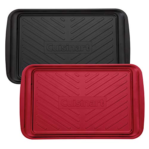 Grill Tray Bundle - Grilling Prep and Serve Trays (Black and Red) & Sauce Pot and Basting Brush Set - view 2