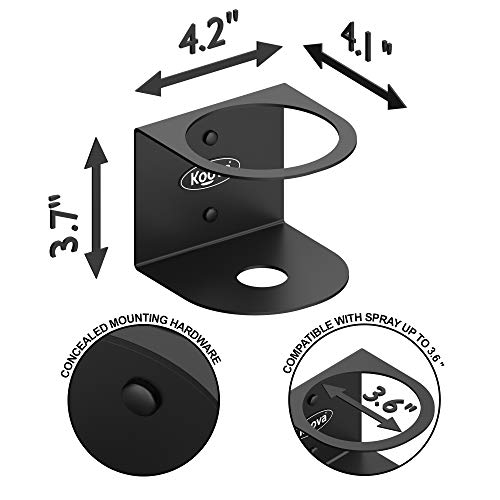 All-Purpose Spray Bottle Holder | Easy Install Wall Mount - Hardware Included | Heavy-Duty Powder Coated Steel Storage Rack for Garage And Home | Craft Workspace Paint Bottle Organizer USA Made - view 4