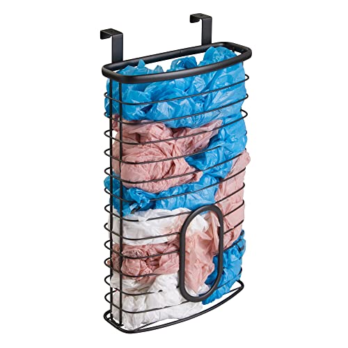 Steel Hanging Cabinet Storage Organizer Holder for Kitchen, Pantry - Holds Plastic, Sandwich, Garbage, Grocery and Trash Bags; Wrap, Foil, Pack - Spira Collection - Black - view 2