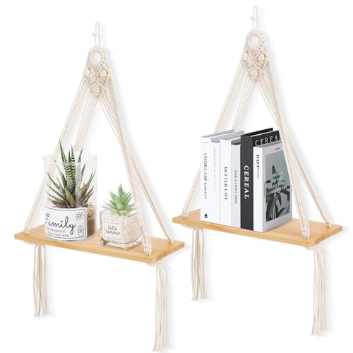 Macrame Wall Hanging Shelf Set of 2