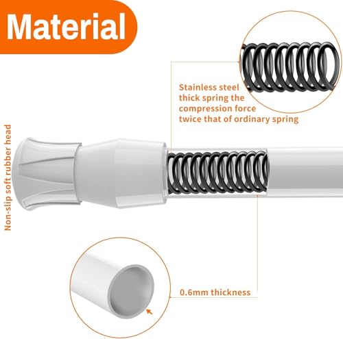 1Pcs Tension Rods Room Divider, Adjustable Curtain Rod No Drill, 53-100Inch - view 3