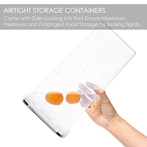 Airtight Food Storage Containers, 4 Pack, 2.8L, Black - view 3