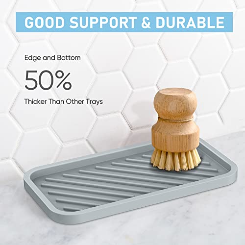 Kitchen Sink Organizer Tray,Sponge Holder for Kitchen Sink Bathroom（Grey） - view 5