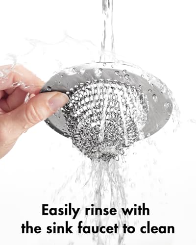 Kitchen Sink Drain Strainer,Patented Reversible Chain Mesh Basket Anti-Clog - view 5