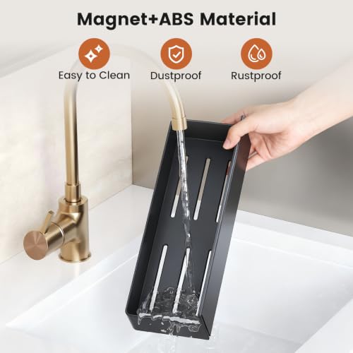 Magnetic Spice Rack for Refrigerator Black, 7 Pack - view 4