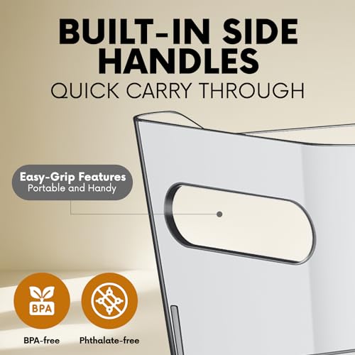 Clear storage organizer bins, Medium Kitchen Cabinet Organizers and Storage Baskets Pantry Fridge Containers for Organizing Cabinet Organization Perfect for Foods Snacks Chips Vitamin spices - view 3