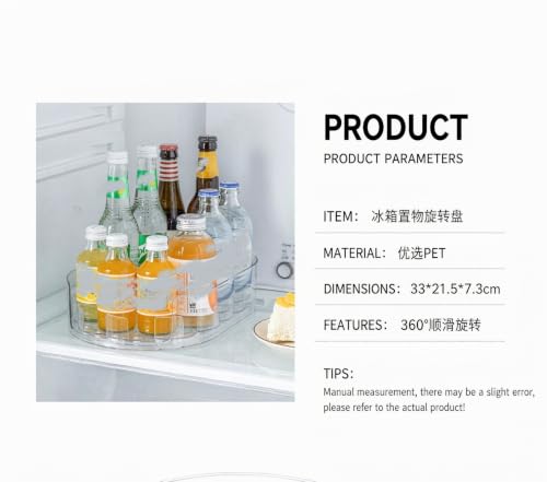 Clear Rotating Storage Organizer Tray for Kitchen Countertop - view 3