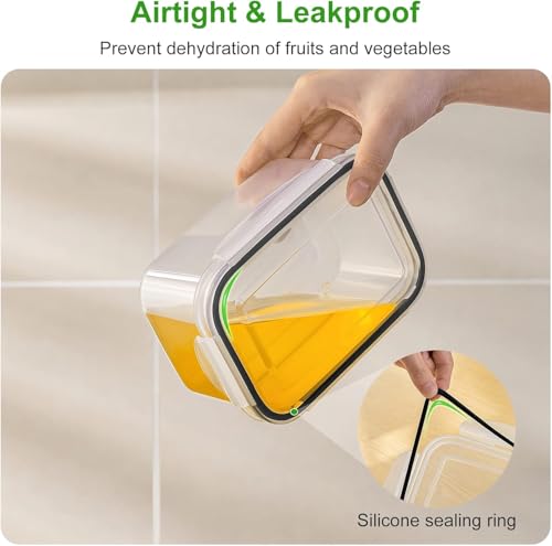 5 PCS Fruit Storage Containers for Fridge, Leakproof Produce Containers - view 4