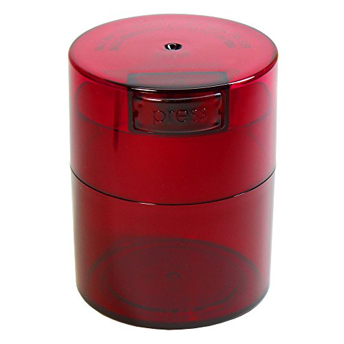 Tightvac 1/2 to 3 oz Patented Vacuum Sealed Airtight Container, Red Tint