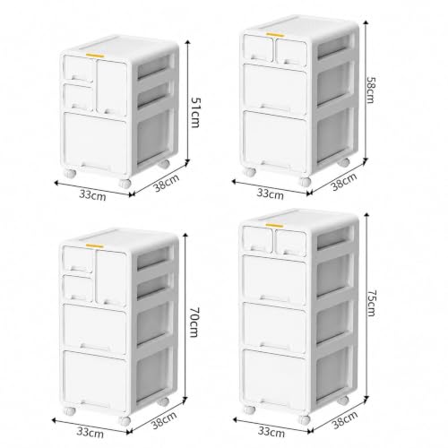 Rolling File Cabinet - 3-Drawer Office Organizer with Wheels, Mobile Storage Solution for Documents, Home & Office Filing System, Modern Design for Easy Access - view 2