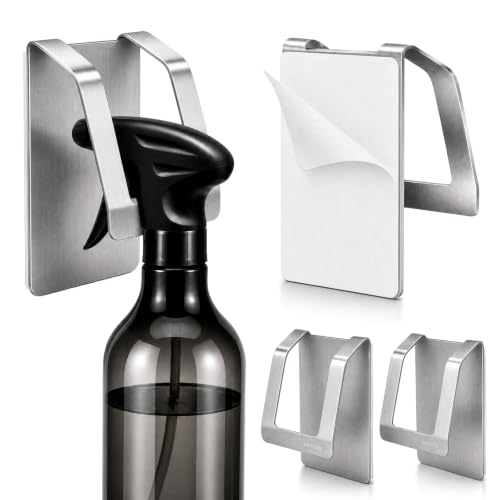 Spray Bottle Hanger Adhesive 4Pack, Silver