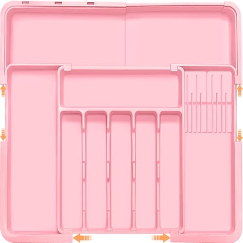 Silverware Organizer - Expandable Large Kitchen Drawer Organizer