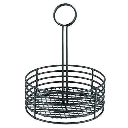 G.E.T. 4-31860 Black Round Stainless Steel Condiment Caddy Iron Teflon Coated Table Caddies Collection - view 3
