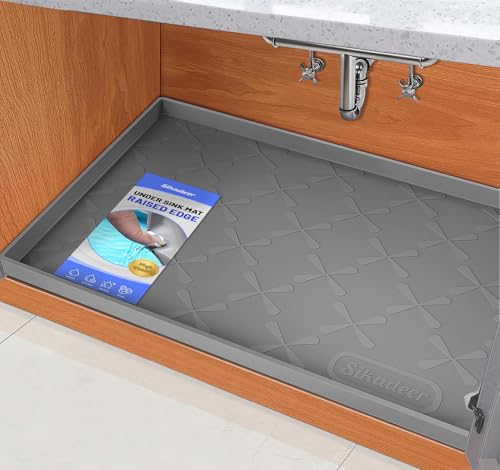 Waterproof Under Sink Mat Silicone 22"x19", Kitchen Cabinet Liner - view 4