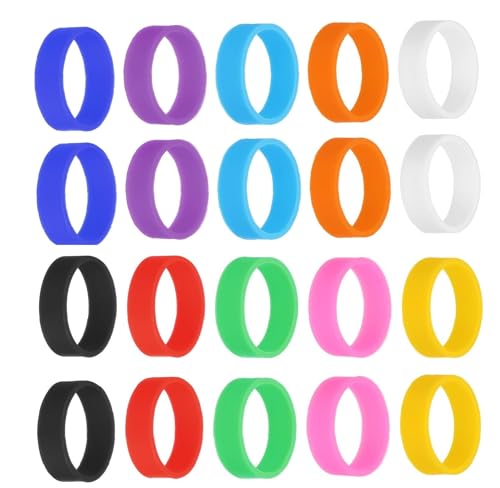 50 PCS Silicone Rubber Bands Set, High Elasticity Reusable Elastic Bands 20x7mm, Colorful Durable Bands for Cable Management, DIY Crafts, Office Supplies, Kitchen Storage and Outdoor Gear