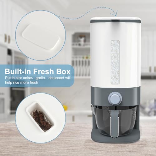 25 Lbs Cereal & Rice Dispenser - Airtight Countertop Storage Container for Kitchen & Pantry - view 6