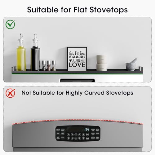 30" Adjustable Magnetic Stove Top Shelf, Matte Black - view 4