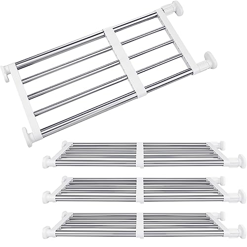 4 Pcs Tension Shelf Rod Expandable Closet Storage, 23.62–39.37 Inch