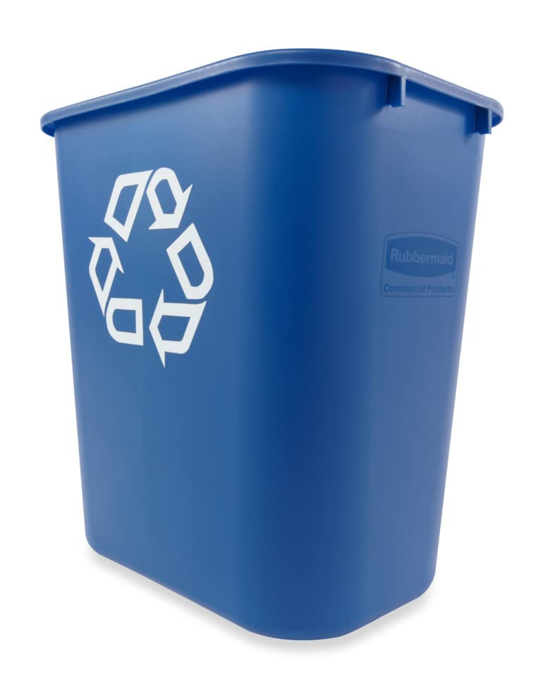 Wastebasket, Blue Recycle, 7-Gal, 4 Pack - view 7